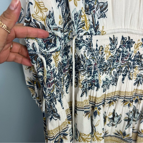 NEW Free People boho moonlight drive mini dress floral ivory combo size L - Picture 6 of 15